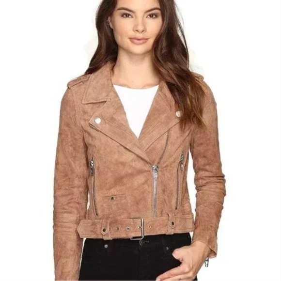 BLANK NYC Suede Moto Jacket - size L (runs small!) - Picture 1 of 9